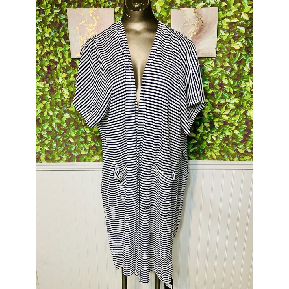 Brand New Navy And White Kimono One Size Women’s NWT